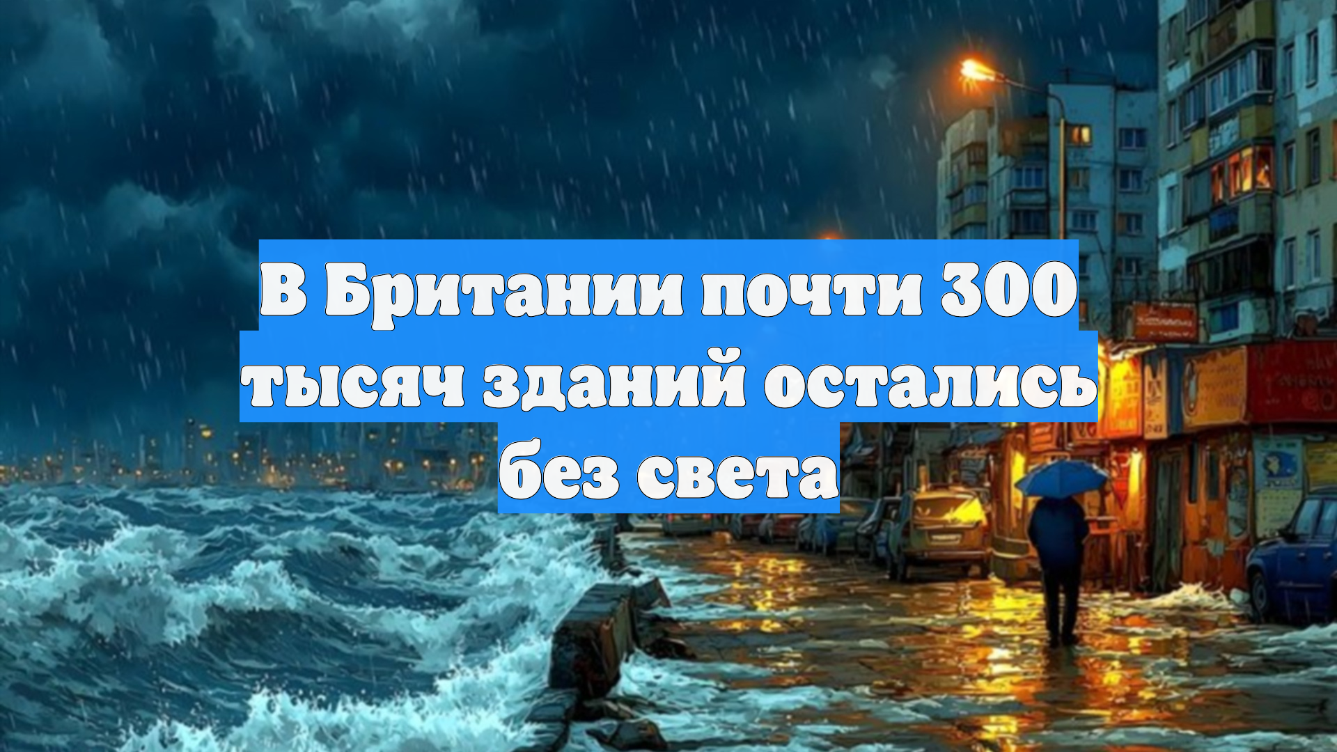 В Британии почти 300 тысяч зданий остались без света
