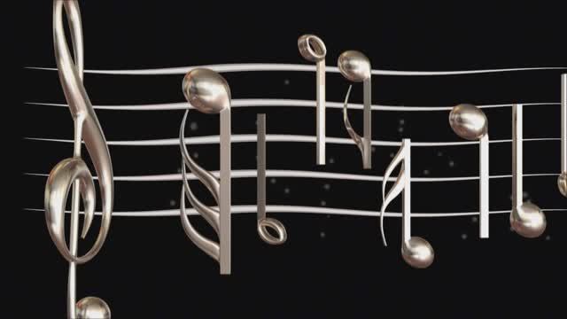 🎵 Футаж Музыкальные переходы — Ноты и музыкальные инструменты