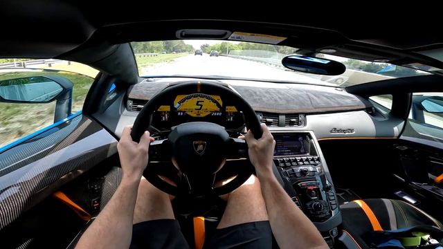 Lamborghini Aventador SV [2017 год, 6,5 л., AMT, 740 л.с.] POV TEST DRIVE