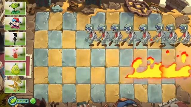 Plants Vs. Zombies Night Funkin And Cartoon Cat