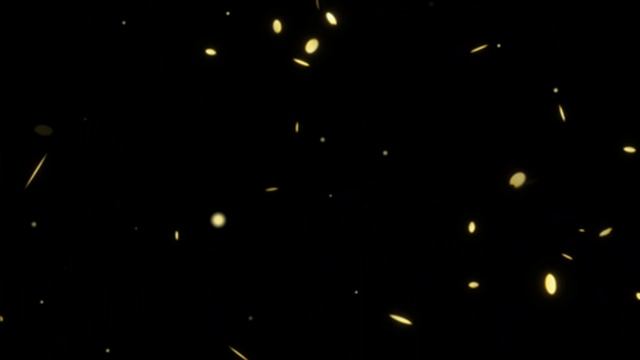 Футаж Золотые конфетти на чёрном фоне