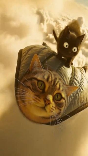 Котики научились летать 🕊️ #котики 🐈 #кот #котик 😻