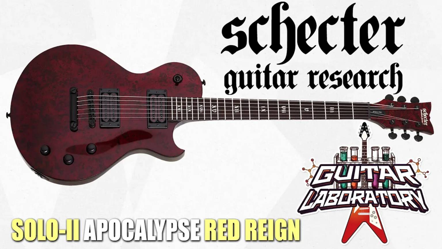 SCHECTER SOLO-II APOCALYPSE RED REIGN - топовая электрогитара Лес Пол