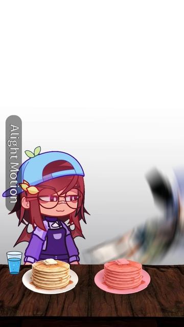 Eating Pancakes[FACE Collab With @Tomixity] #Shorts #Gachalife2 #HaiiLimi #FakeCollab