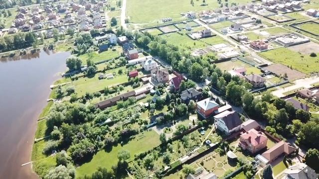 Раменский район Рыбхоз Гжелка д.Поповка сверху.Аэросъёмка в формате 4к