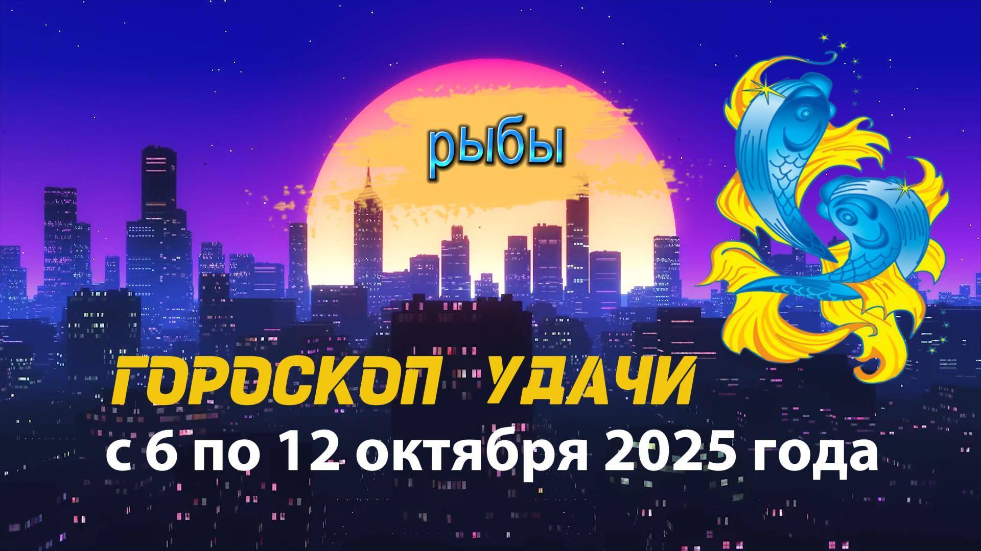 Гороскоп удачи на неделю с 6 по 12 октября 2025 года для знака зодиака Рыбы
