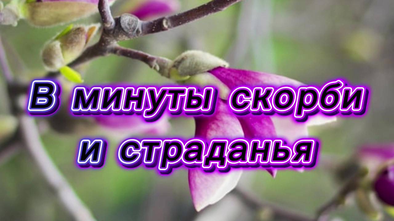 В минуты скорби и страданья