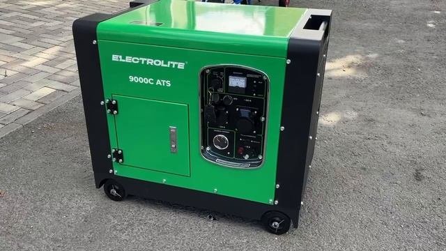 Работа генератора с шумоизоляцией Electrolite 9000C ATC
