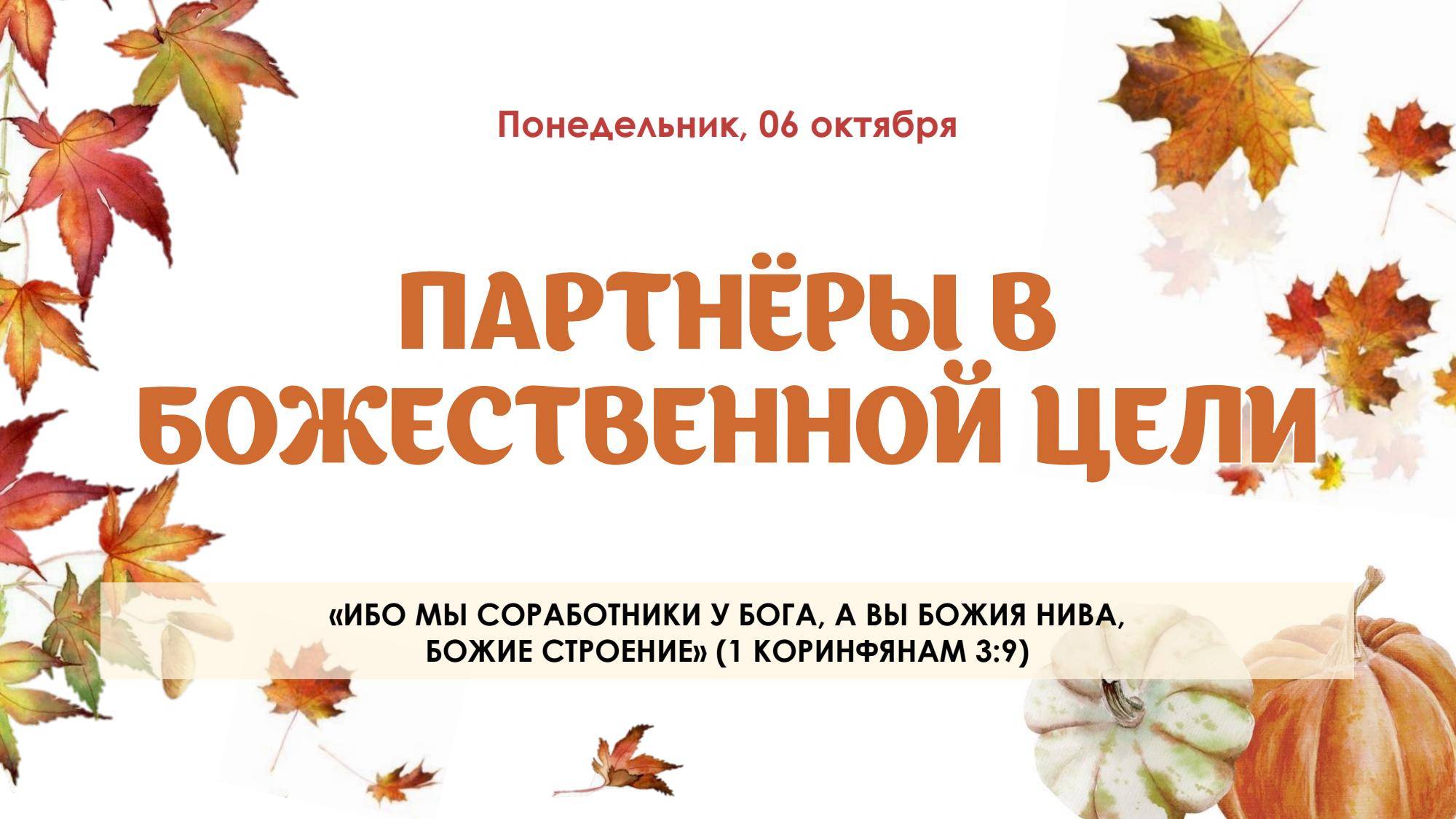 Партнёры в Божественной цели
