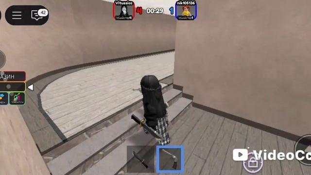 вот так мм2 я играла в 2 дня очень прикольно все тимеры а я кемпер