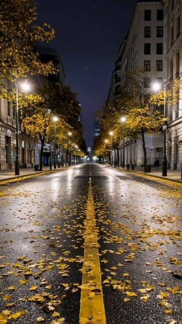 Осеняя ночь 🍂 #нейро