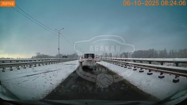 ДТП на мосту между Кайбалами и Красным Абаканом