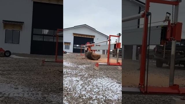 Распилите первое бревно на новой турбопиле!