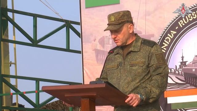 Открытие совместного военного учения Индра-2025