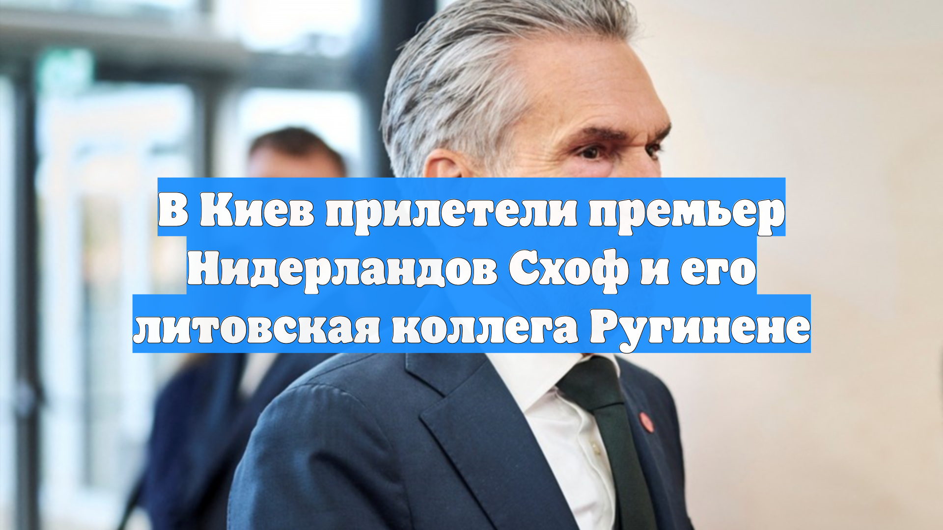 В Киев прилетели премьер Нидерландов Схоф и его литовская коллега Ругинене
