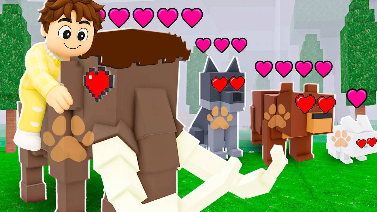 Я ПРИРУЧИЛ ВСЕХ ЖИВОТНЫХ в 99 НОЧЕЙ в лесу ROBLOX!