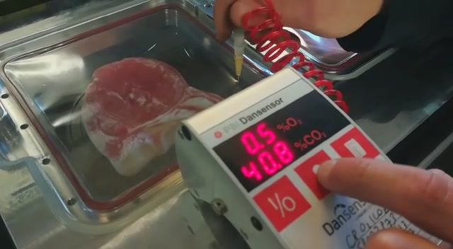 Продувка газом на запайщике лотков J Pack TSS112, Италия