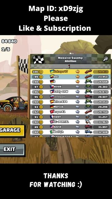 👀 HOVERBIKE OR MUSCLE CAR? 👀 (Massive Swamp) - Hill Climb Racing 2 #shorts #hcr2