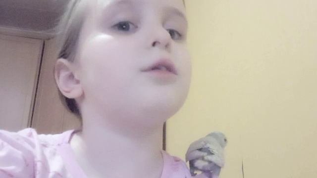 чика сидит на плече