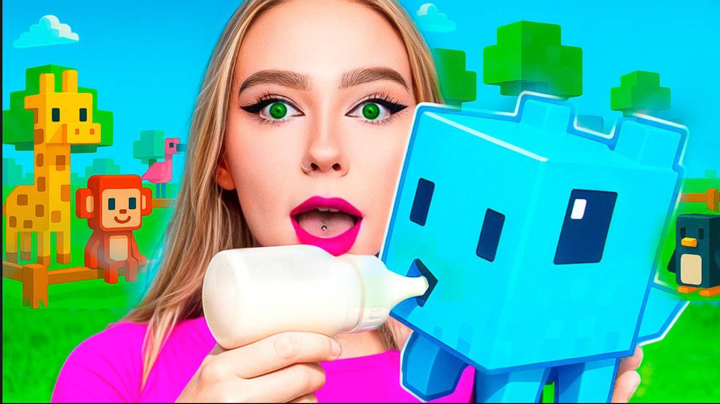 ПОСТРОИЛА СВОЙ ЗООПАРК В ROBLOX!  Мечта детства сбылась!