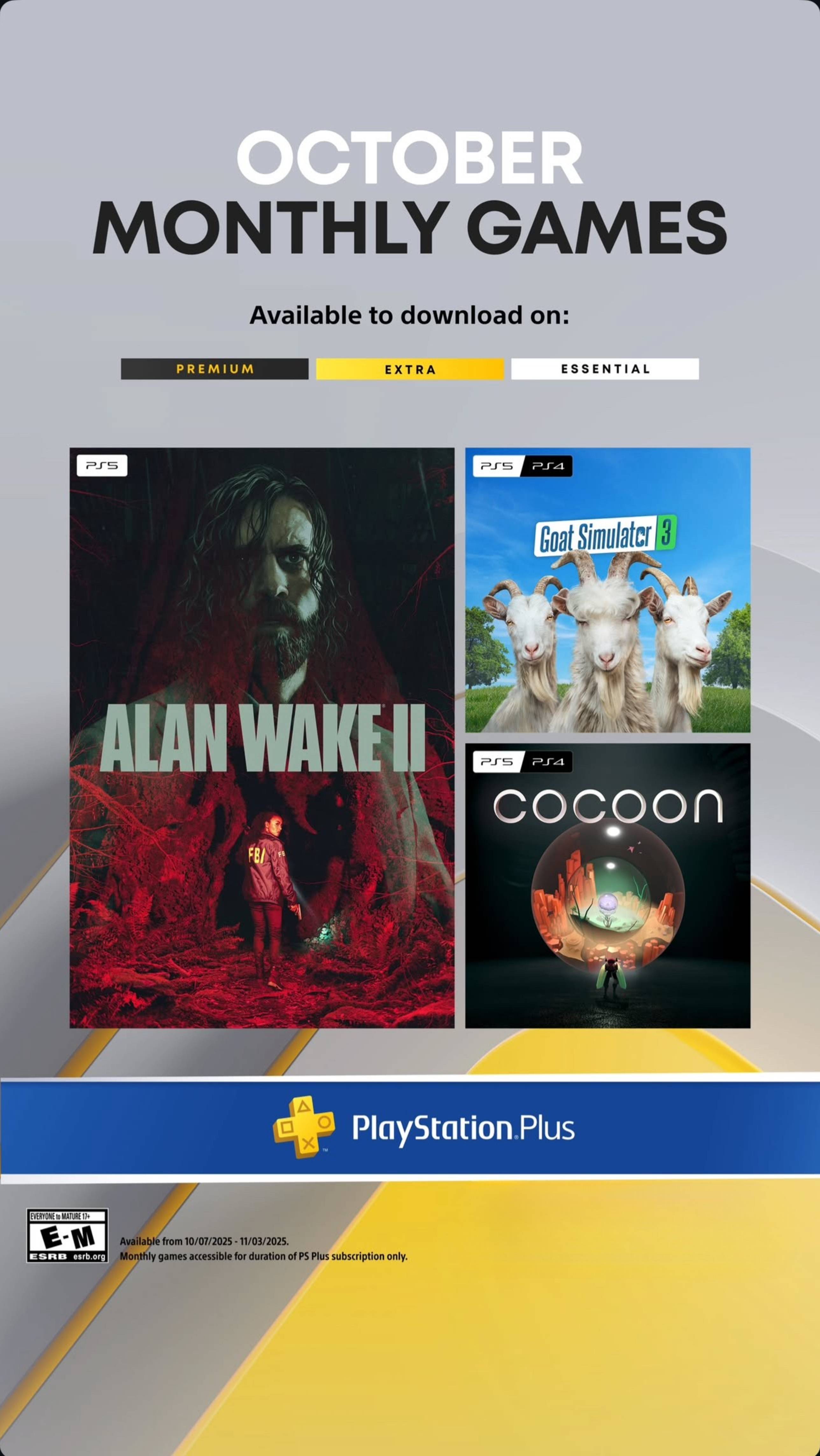 Бесплатные игры PS Plus  Октябрь 2025