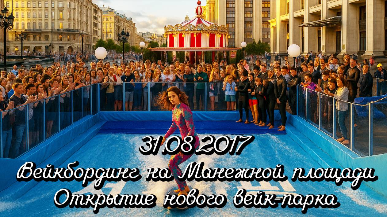 31.08.2017 Вейкбординг на Манежной площади: Открытие нового вейк-парка!