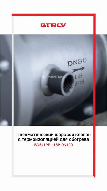 BQ641PPL-16P-DN100 Пневматический шаровой клапан с термоизоляцией для обогрева-BTRCV