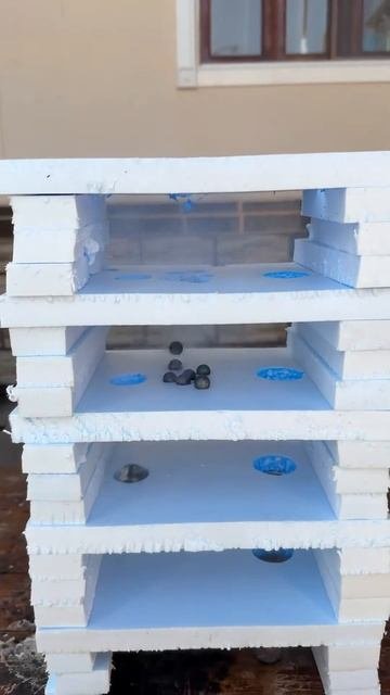 Hot Meta Balls Vs Styrofoam Tower 😱  Satisfying  Experiment  Fyp