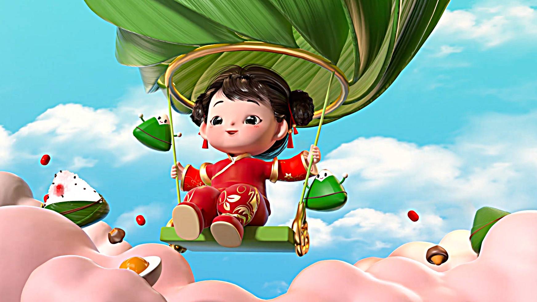 Anime Girl. В Стране онигири. Мультфильм.