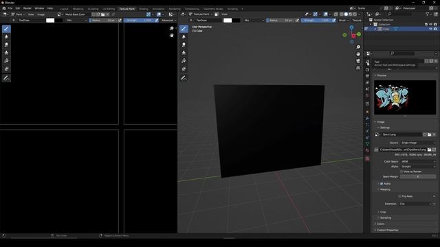 Нарисуйте любое изображение на объекте в Blender