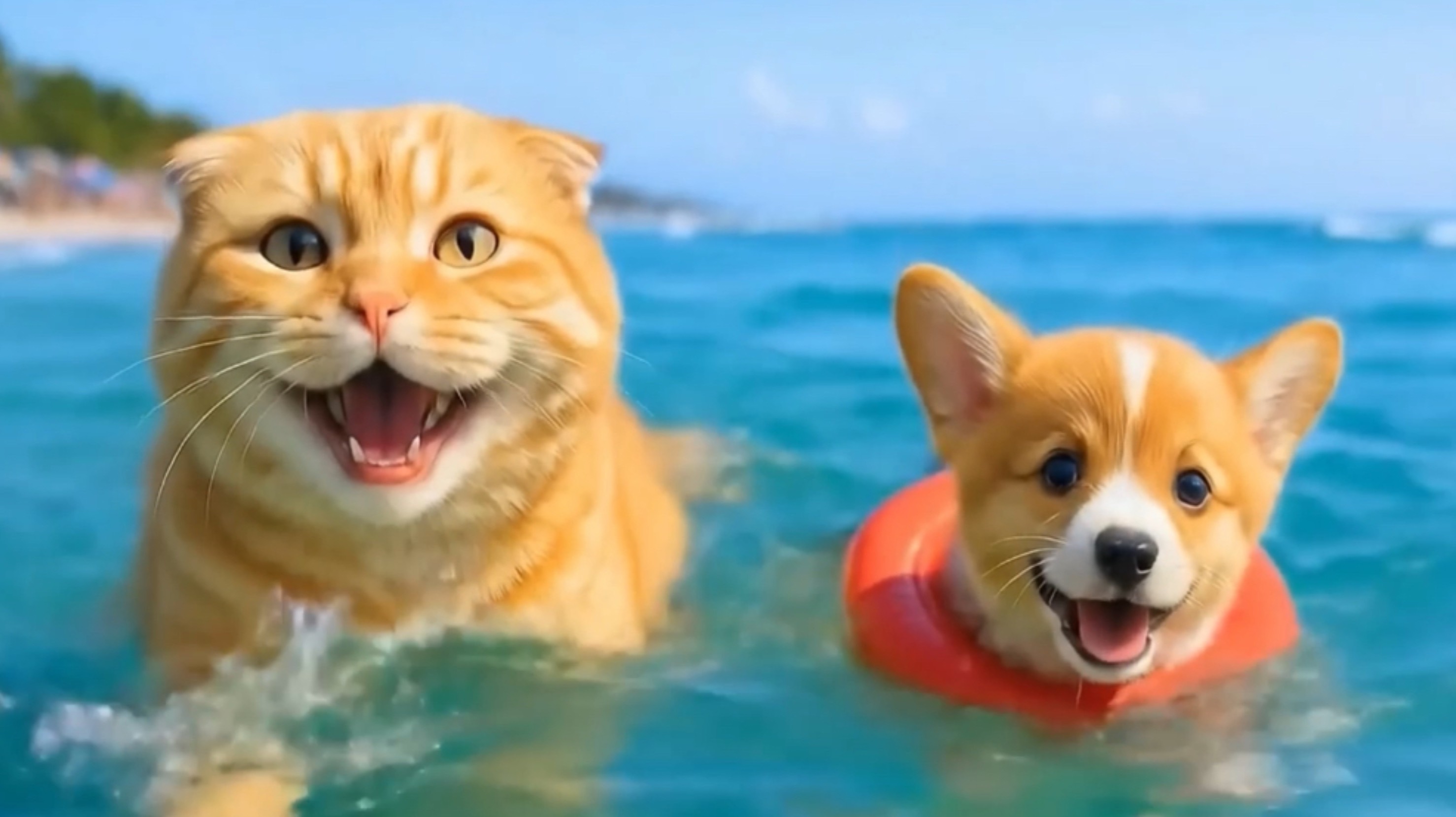 МУЛЬТИКИ ДЛЯ ДЕТЕЙ! КОТИК СПАСАЕТ СОБАЧКУ КОРГИ. МУЛЬТФИЛЬМ ДЕТЯМ