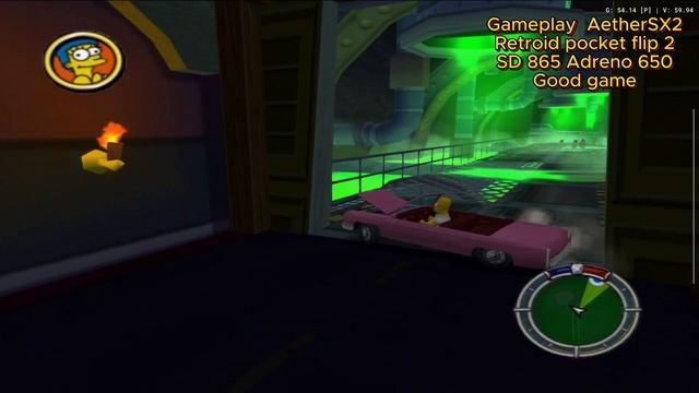 The Simpsons Hit & Run на андроид настройки AetherSX2 Retroid Pocket Flip 2 #games#aethersx2#ps2