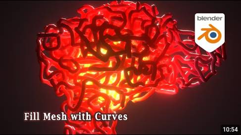 Fill Mesh with Curves without Intersections using Volume Grid - Blender 5.0+