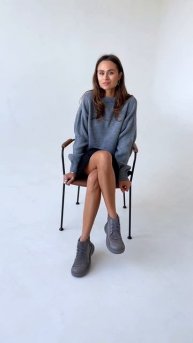 Ботинки ED'ART 305.927'gr. Серый замок замша+серый игуана+серый