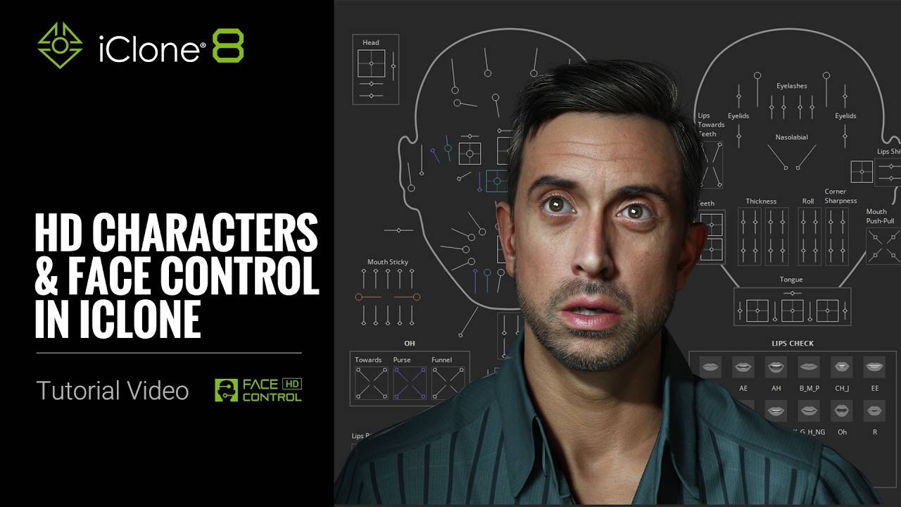 Работа с HD-персонажами Character Creator 5 и HD Face Control в IClone 8