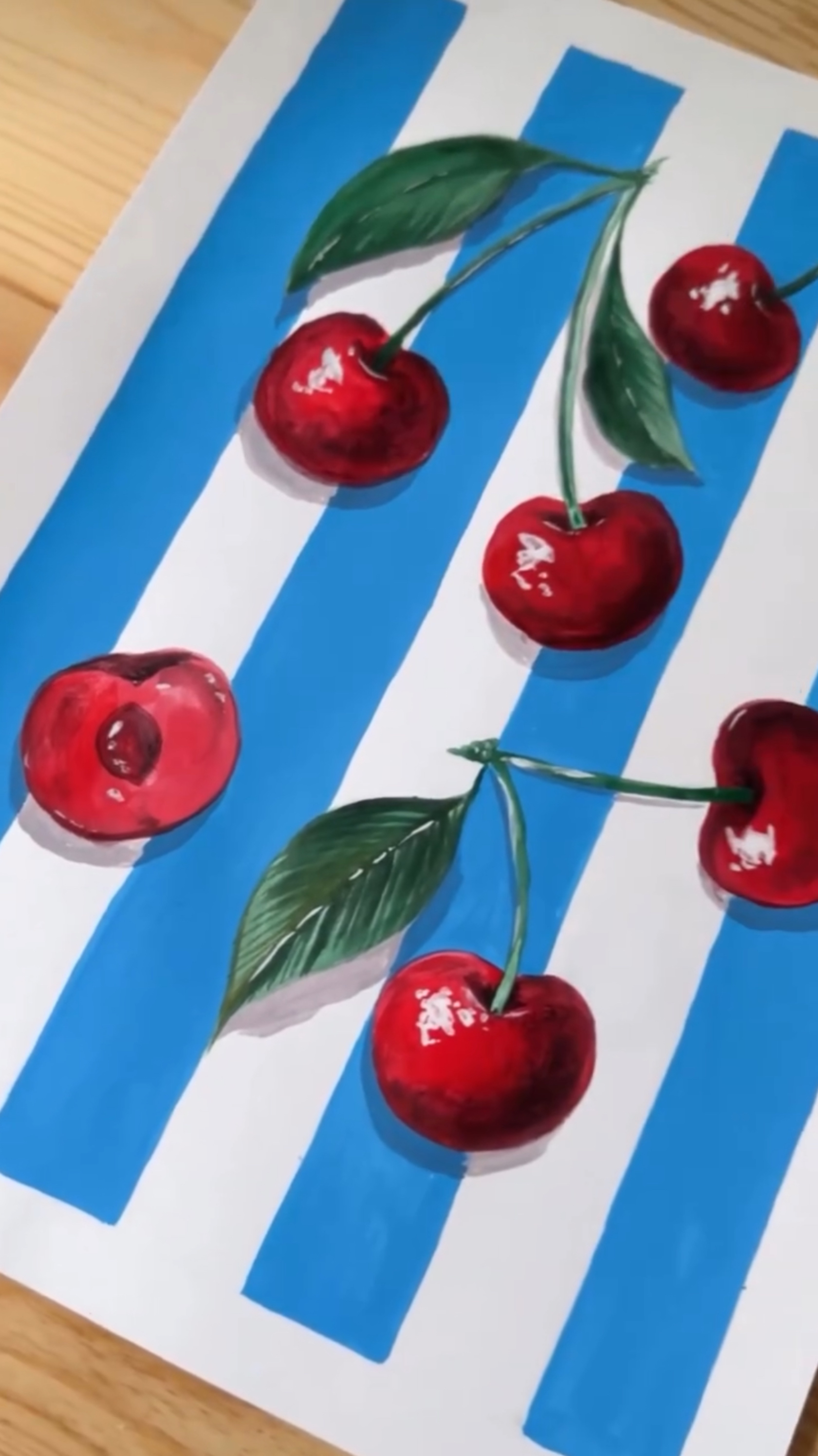 Рисуем вишни 🍒 Жмите выше, чтобы получить подарок 🎁