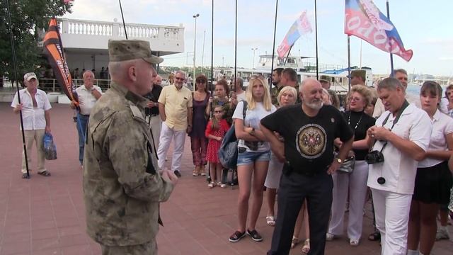 Как тонула украинская табличка в Севастополе в 2008 году.