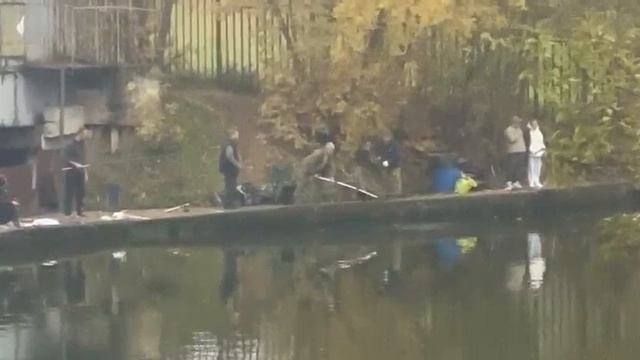 Утро на водоёме.Поимка Форели