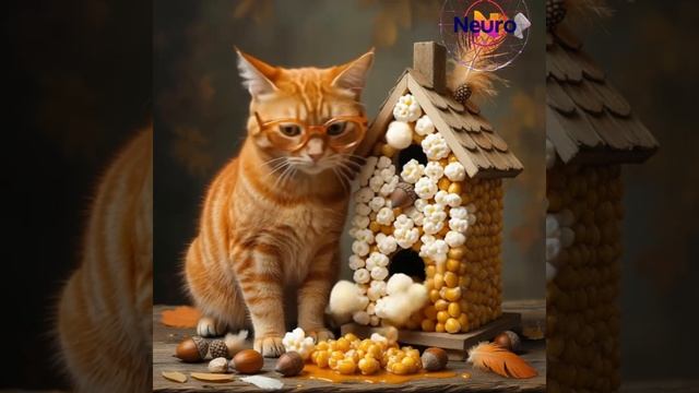 Котик любит попкорн