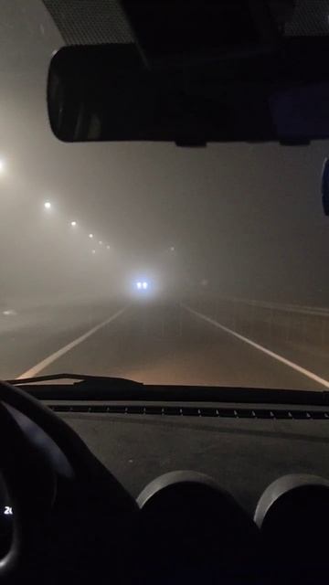Жуткий туман по всей трассе от Цильны до Ульяновска