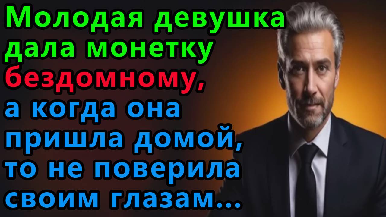 Истории из жизни. дала монетки бездомному, а когда она пришла домой, то не поверила своим глазам…