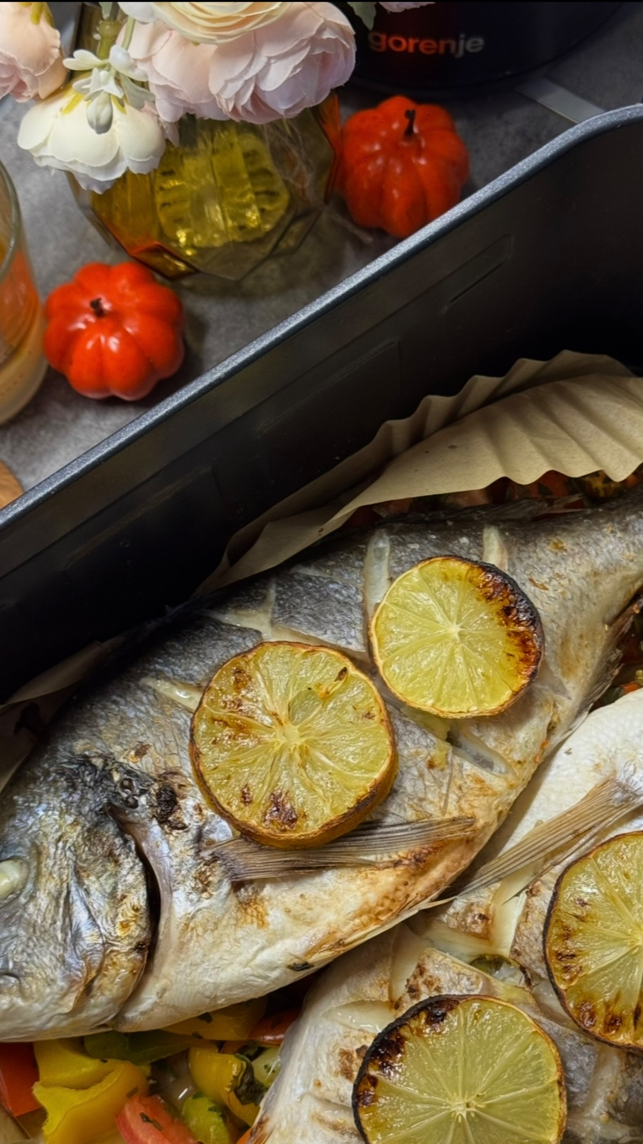 Дорадо на овощной подушке🐟🍅🫑
