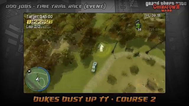 GTA Chinatown Wars - Walkthrough - Time Trial Race - Dukes Dust Up TT - Course #2