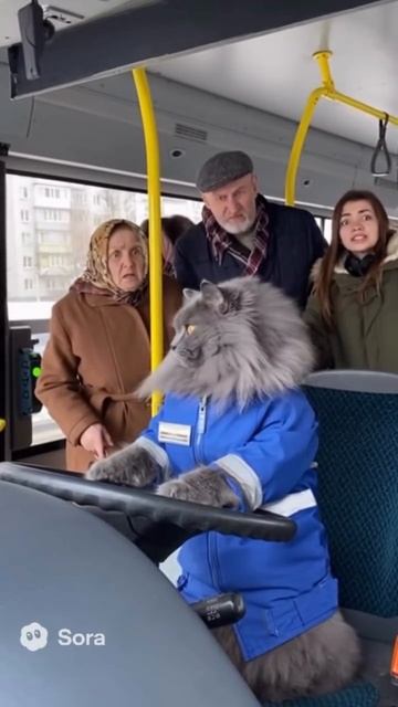 Кот шофер 😂😂😂