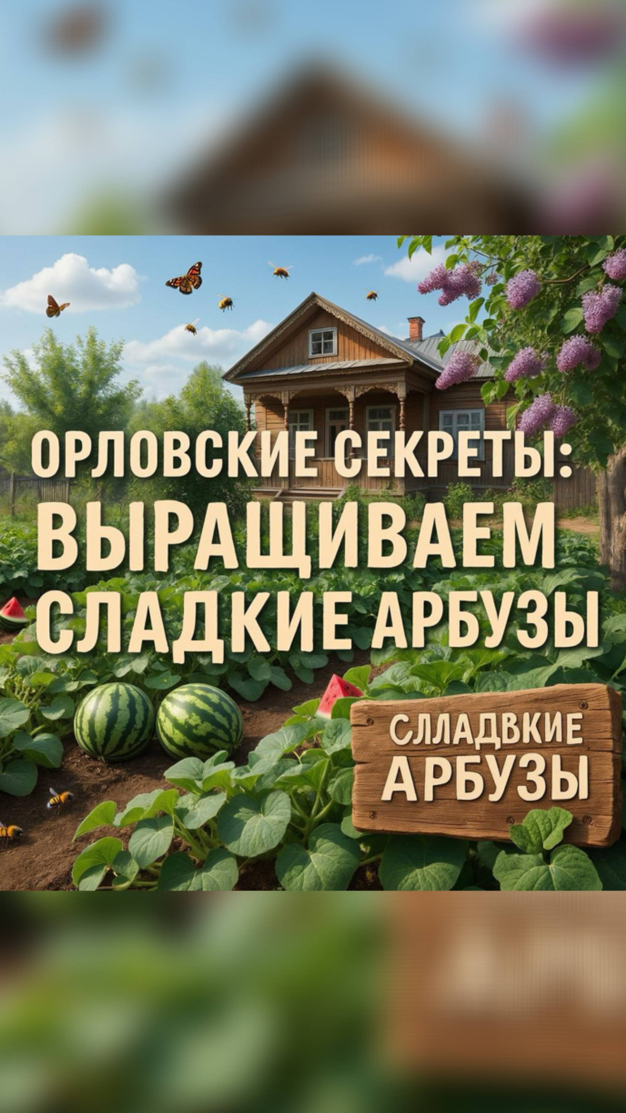 Орловская область раскрывает секреты : арбузы в огороде