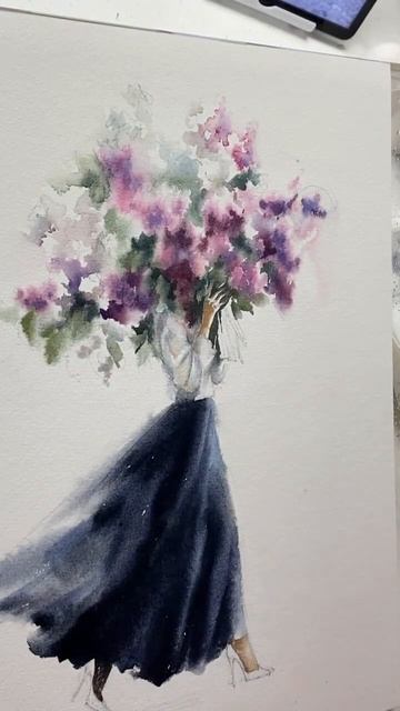 Весна, #акварель Автор #лилиябето #liliabeto #watercolorpainting  #watercolorart  #watercolor  #art