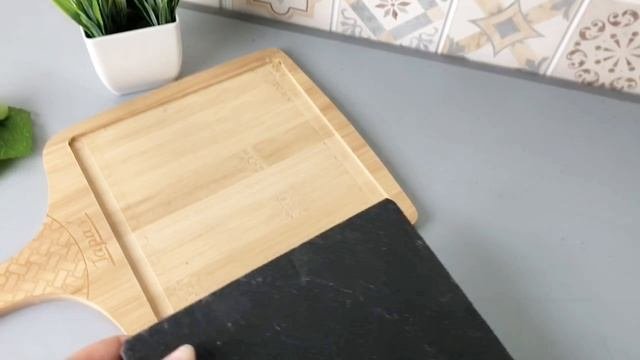 Сервировочная доска АРДЕЗИЯ дерево и сланец 35х20 см 210000750