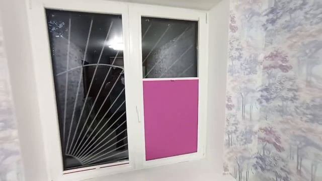 Рулонные шторы Уни 2 ПИМ с тканью Омега роза   закрытие снизу вверх  СВИЛ