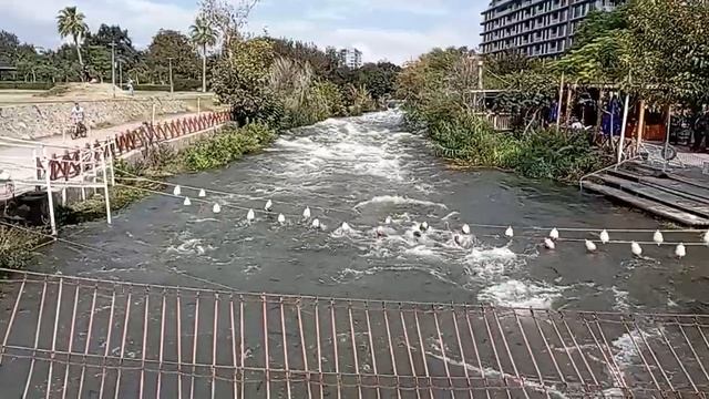 Водопад Дюденский. Анталья и река Дюден с 3-мя руслами падения воды в море. Мир Универсологии