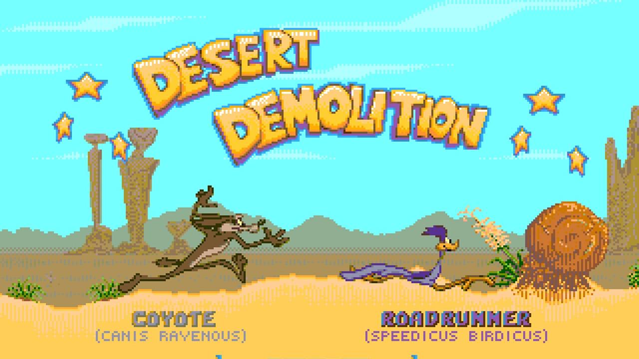 Desert Demolition Starring Road Runner And Wile E. Coyote | Sega Mega Drive (Genesis).
